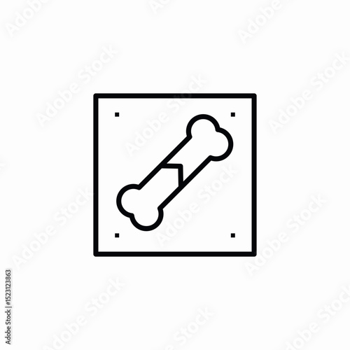 bone fractures icon sign vector