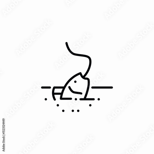 fish caught icon sign vector