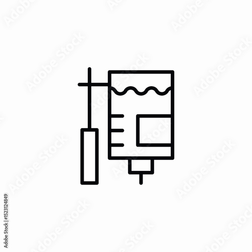 iv drip icon sign vector