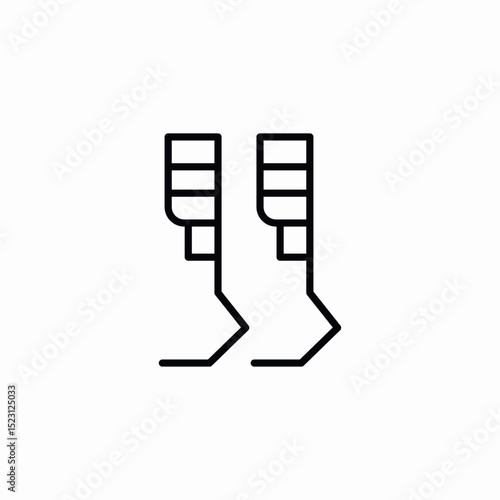 leg prosthetics icon sign vector