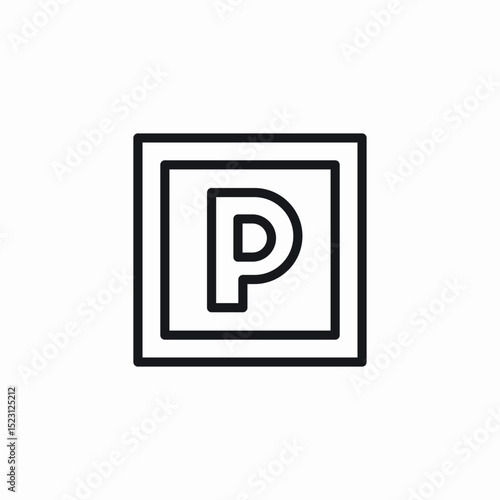 parking space icon sign vector