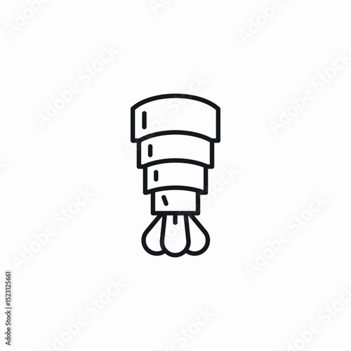 shrimp food icon sign vector