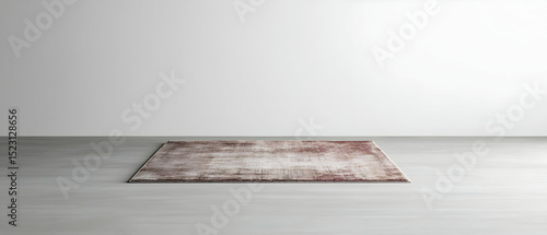 Simple Brown Reddish Beige Patterned Rug