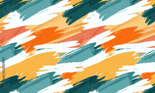 Retro Autumn Palette: Abstract Hand-Painted Brush Strokes