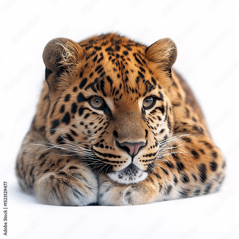 Fototapeta premium Majestic Wild Tiger. Captivating Portrait of a Spotted Predator in its Natural Habitat - Stunning Wildlife Photography