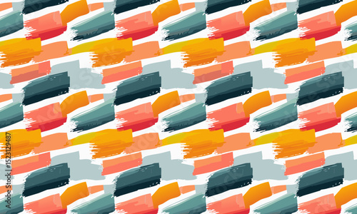 Retro Autumn Palette: Abstract Hand-Painted Brush Strokes