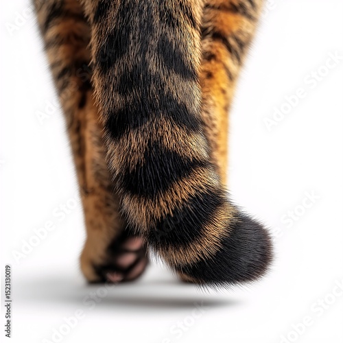 Close-Up of a Wild Tiger Walking. Orange and Black Stripes in Natural Habitat