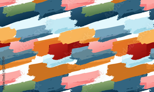 Retro Autumn Palette: Abstract Hand-Painted Brush Strokes