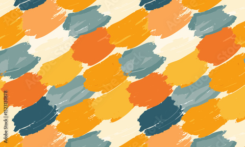 Retro Autumn Palette: Abstract Hand-Painted Brush Strokes