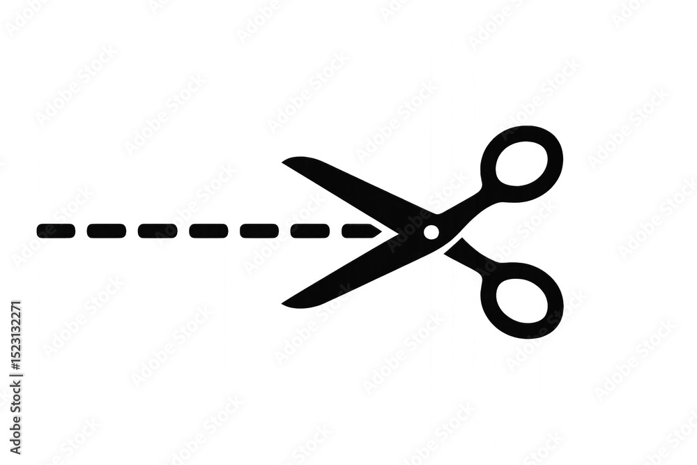 A pair of silver scissors with black handles isolated on transparent background. A pair of silver scissors with black handles isolated on transparent background.