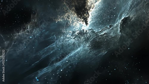 Wallpaper Mural Abstract Night Sky with Galaxy and Nebula in Deep Blue and Black Cosmos Illustration Torontodigital.ca