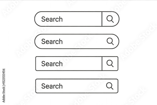 A search button highlighted on a search page screenshot, isolated on transparent background.