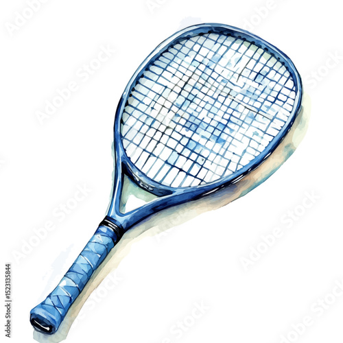 Racket Grip, watercolor clipart vector, high quality, isolated on a white background.