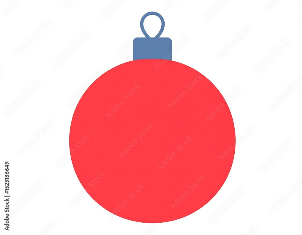 Obraz premium Simple red Christmas ornament (1)