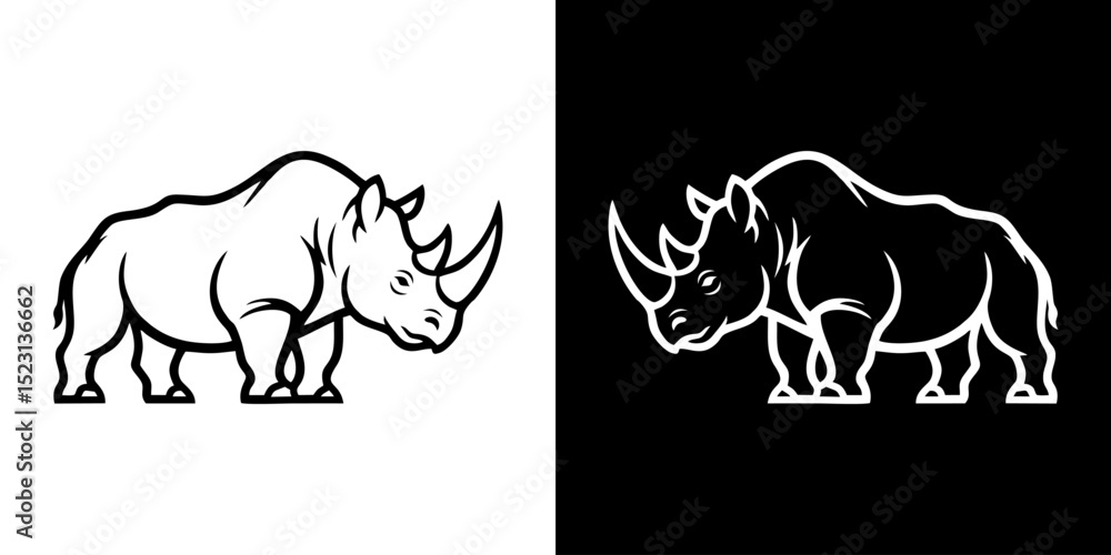 Fototapeta premium rhino logo