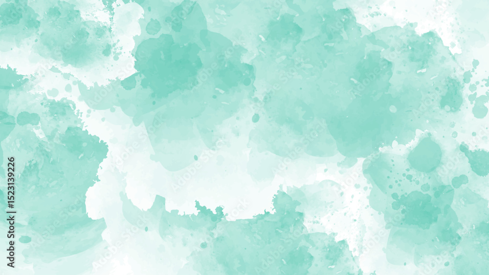 Obraz premium Hand painted watercolor splatter with blue sky effect and subtle textured background