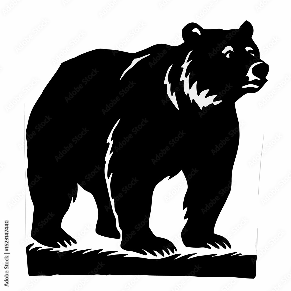 Fototapeta premium vector illustration of a bear