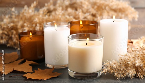 Autumn Ambiance: Scented Candles & Dried Flowers