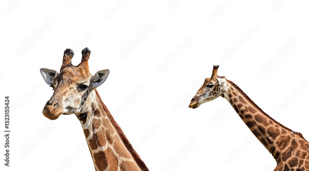 Naklejka premium Giraffe isolated on white background
