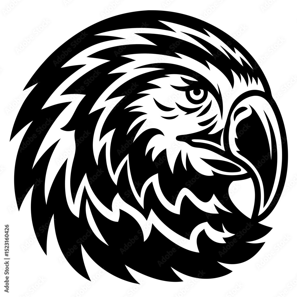 Obraz premium Majestic Eagle Head Illustration
