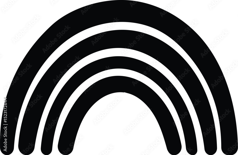 Obraz premium Rainbow hand drawing element