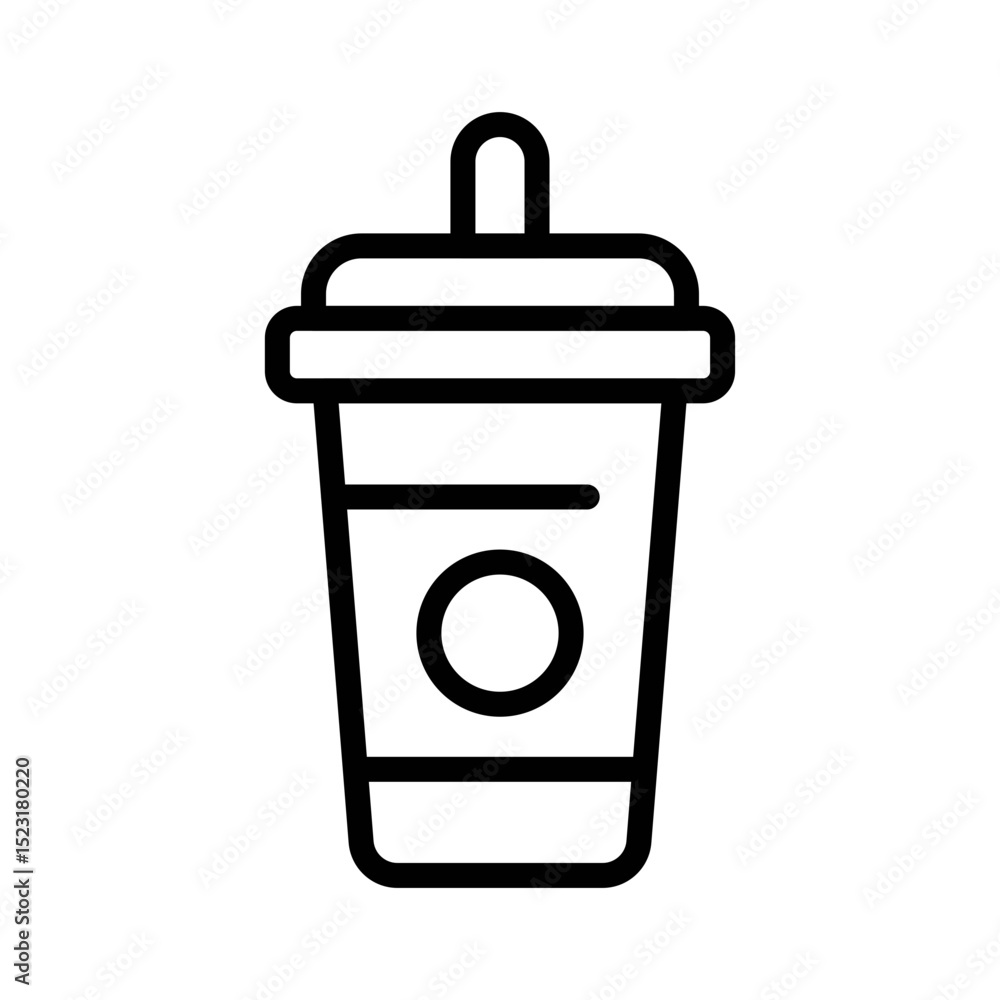 Takeaway Coffee Cup Icon Vector. Coffee Cup Logo Takeaway Coffee Cup Icon Vector. Coffee Cup Logo
