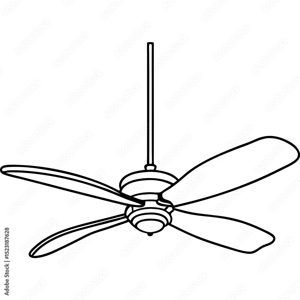 Ceiling fan with five blades for home decor. Modern ceiling fan design provides air circulation and style. Elegant ceiling fan is perfect for bedroom, living room, or any home space. Ceiling fan with five blades for home decor. Modern ceiling fan design provides air circulation and style. Elegant ceiling fan is perfect for bedroom, living room, or any home space.