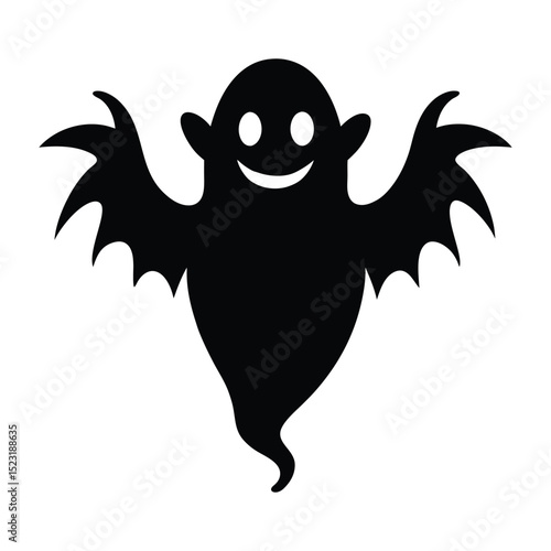 Halloween Funny Ghost vector icon