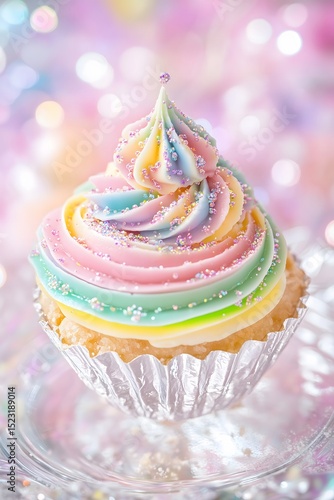 pastel cream striped pastry, edible