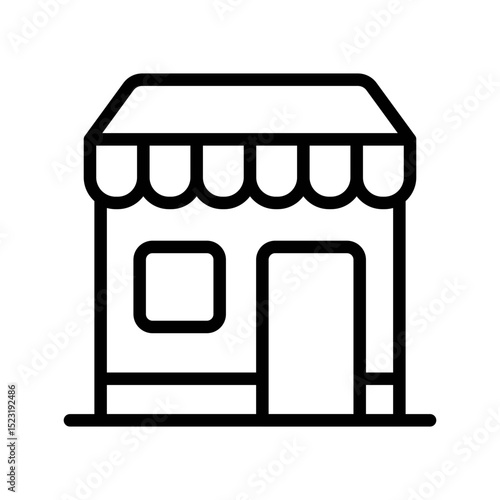 Restaurant Storefront Icon Vector. restaurant shop logo