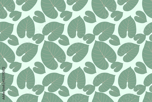 Continuous tropical pattern with exotic palm leaves in vector style. Perfect for vintage botanical backgrounds and decorative projects