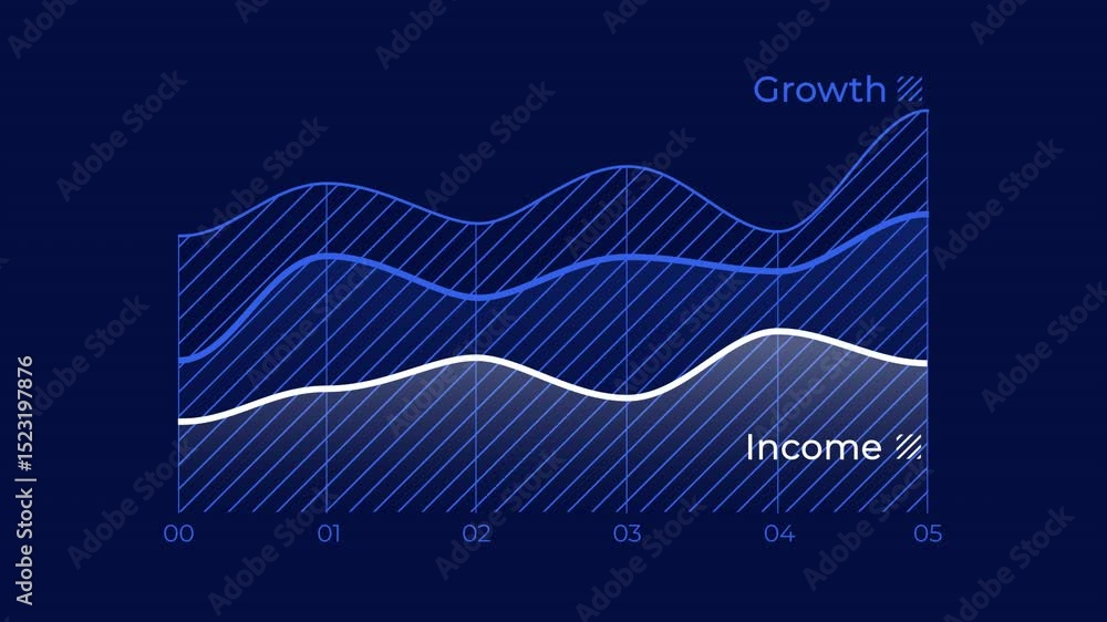 Income Drawdown Animation Business infographic element - animated growth and income graph Stock ...