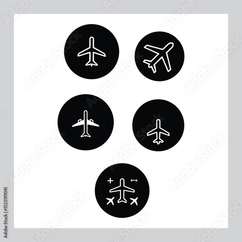 Airplane Outline Icon  Vector Symbol for Flying and Transportair plane