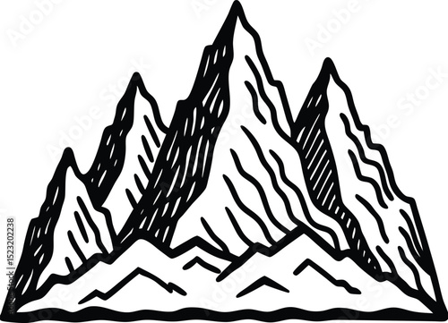 Vector of a mountain range