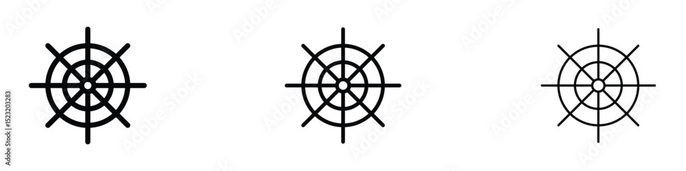 Obraz premium Ship wheel icon