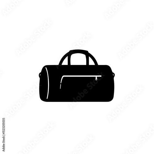 Stylish black duffel bag, perfect for gym or travel. Durable gym bag with top handle and zippered pocket.  This versatile duffel bag is ideal for fitness enthusiasts and laboratory researchers.