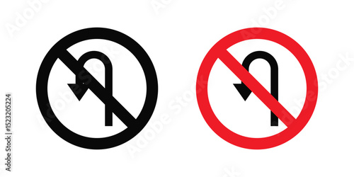 No u turn road sign