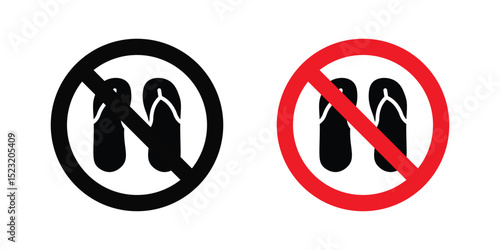 No sandals sign