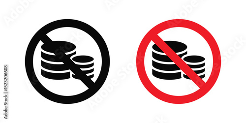 No cash sign