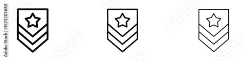 Military rank badge icon