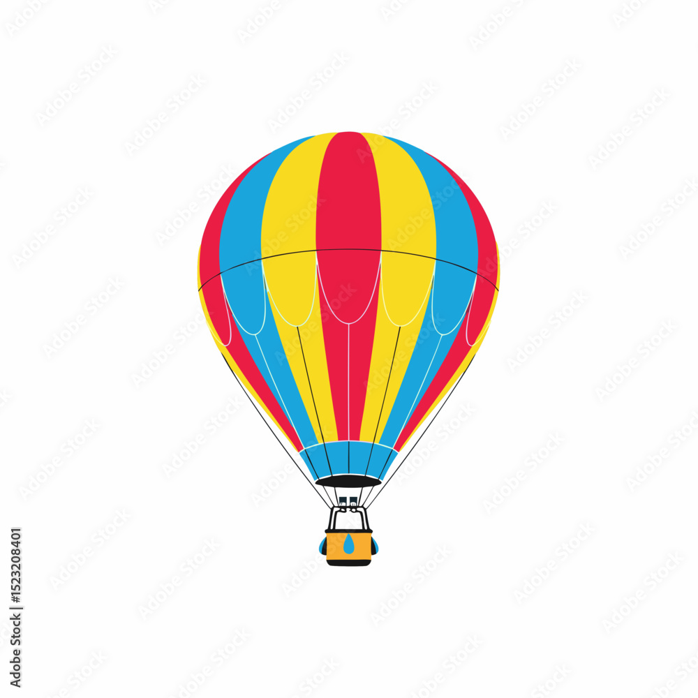 Obraz premium Colorful hot air balloon flying in a clear sky 