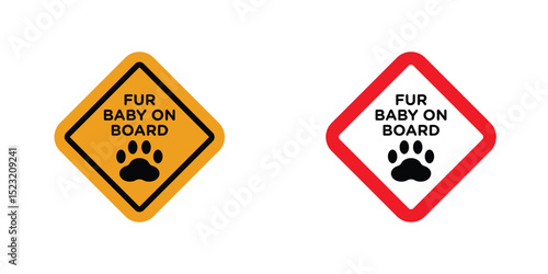 Fur baby on board sign