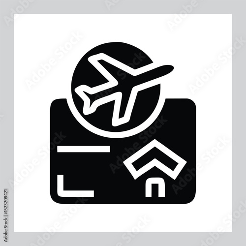 Airplane Outline Icon  Vector Symbol for Flying and Transportair plane
