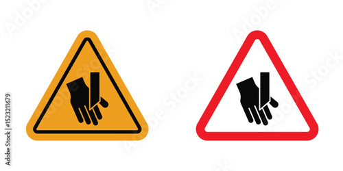 Cutting hand straight blade sign