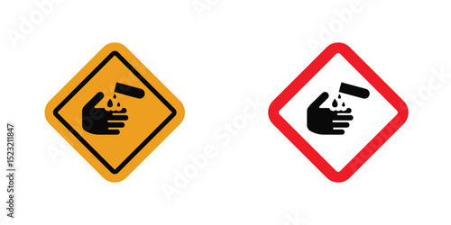 Corrosive acid safety sign
