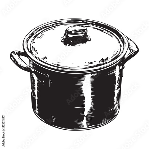 cooking pot vector silhouette kitchen cookware icon for culinary graphics recipe design food prep illustrations chef visual