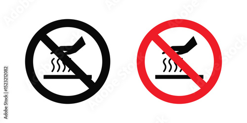 Caution hot surface sign