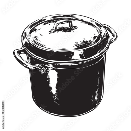 cooking pot vector silhouette kitchen cookware icon for culinary graphics recipe design food prep illustrations chef visual