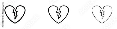 Broken heart icon