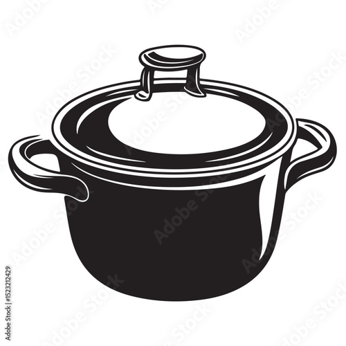 cooking pot vector silhouette kitchen cookware icon for culinary graphics recipe design food prep illustrations chef visual